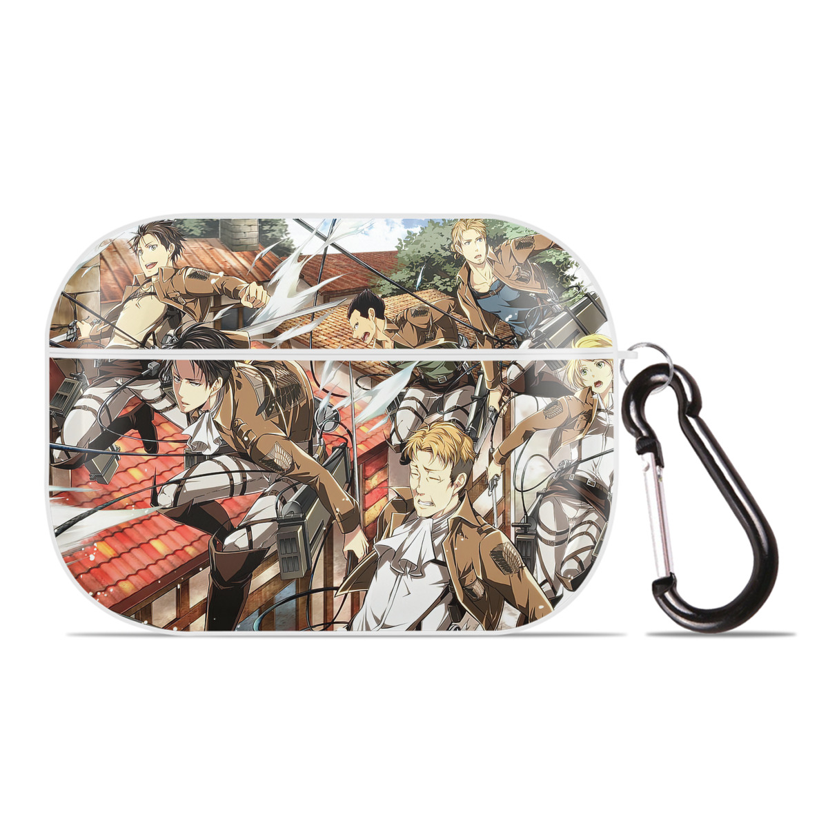 （画像用） 進撃の巨人 Attack on Titan 【AirPods Pro用】ハードシェル保護ケース 耐衝撃・防指紋・カラビナ付き商品仕様