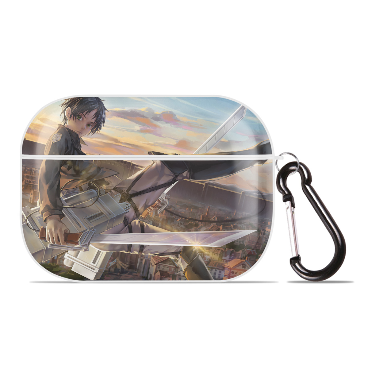 （画像用） 進撃の巨人 Attack on Titan 【AirPods Pro用】ハードシェル保護ケース 耐衝撃・防指紋・カラビナ付き商品仕様