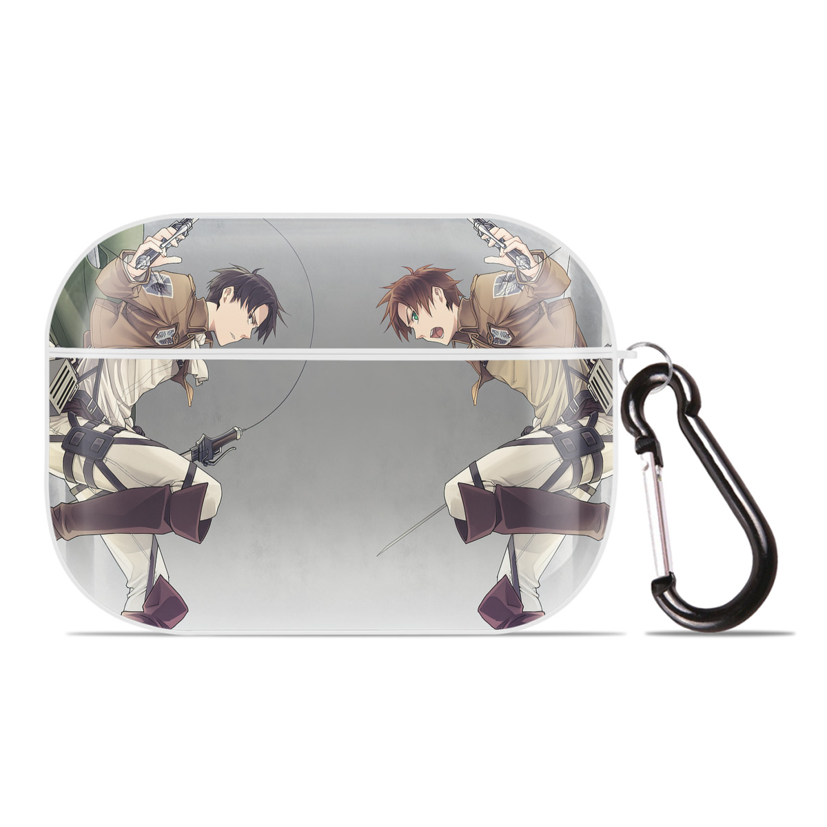 （画像用） 進撃の巨人 Attack on Titan 【AirPods Pro用】ハードシェル保護ケース 耐衝撃・防指紋・カラビナ付き商品仕様