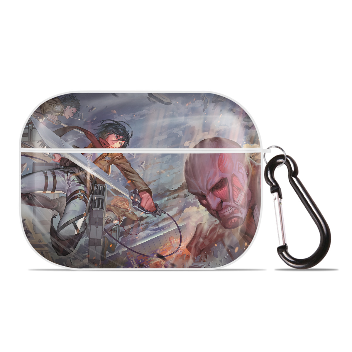 （画像用） 進撃の巨人 Attack on Titan 【AirPods Pro用】ハードシェル保護ケース 耐衝撃・防指紋・カラビナ付き商品仕様