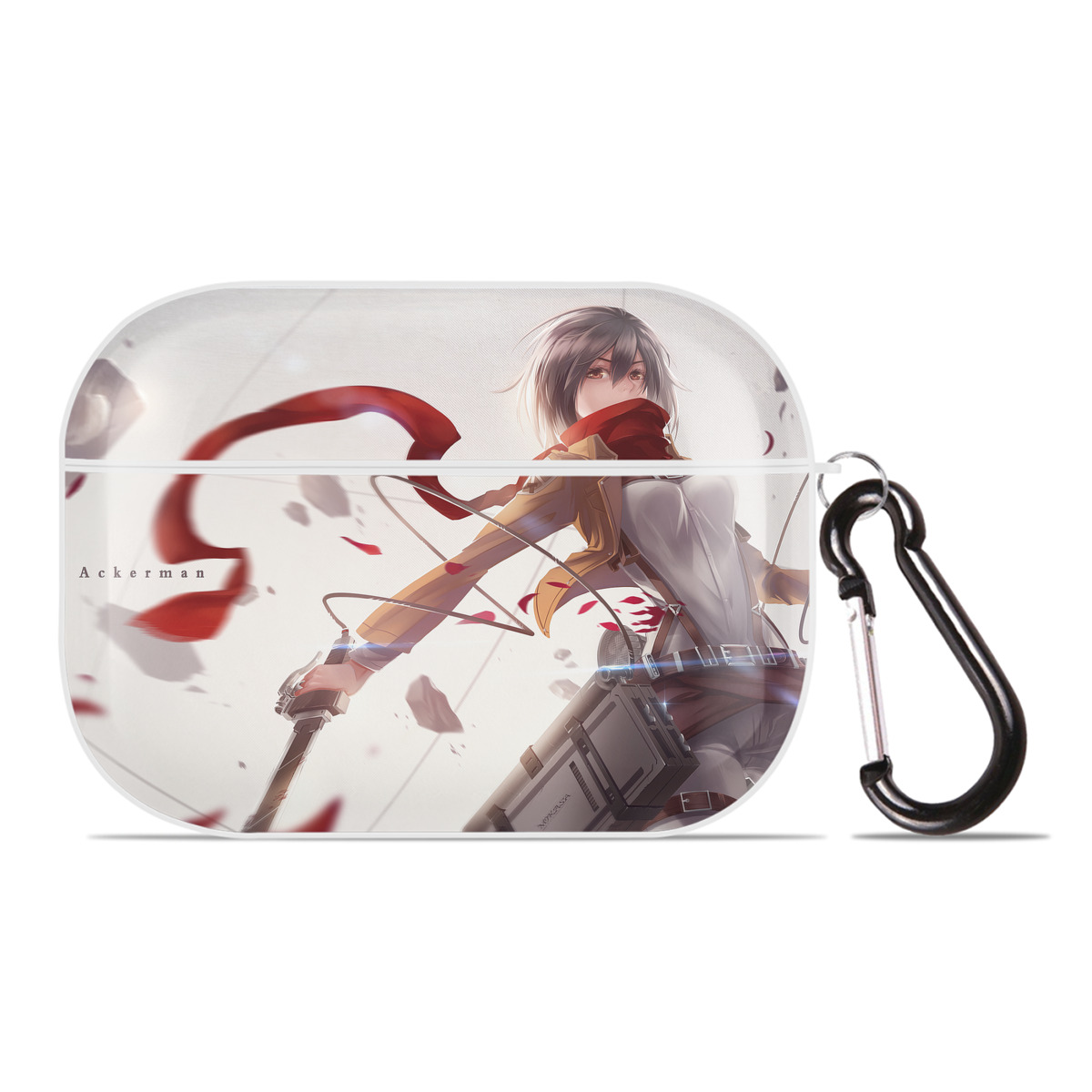 （画像用） 進撃の巨人 Attack on Titan 【AirPods Pro用】ハードシェル保護ケース 耐衝撃・防指紋・カラビナ付き商品仕様
