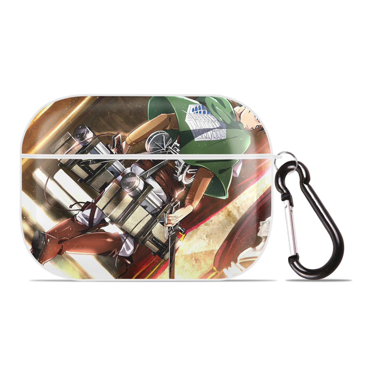 （画像用） 進撃の巨人 Attack on Titan 【AirPods Pro用】ハードシェル保護ケース 耐衝撃・防指紋・カラビナ付き商品仕様
