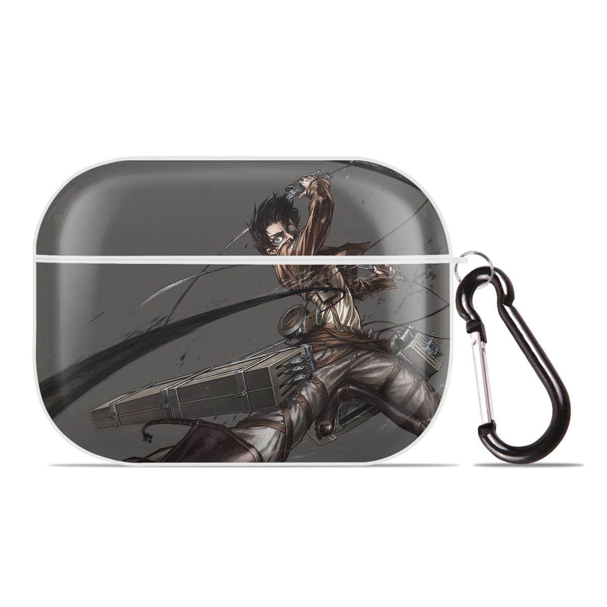 （画像用） 進撃の巨人 Attack on Titan 【AirPods Pro用】ハードシェル保護ケース 耐衝撃・防指紋・カラビナ付き商品仕様