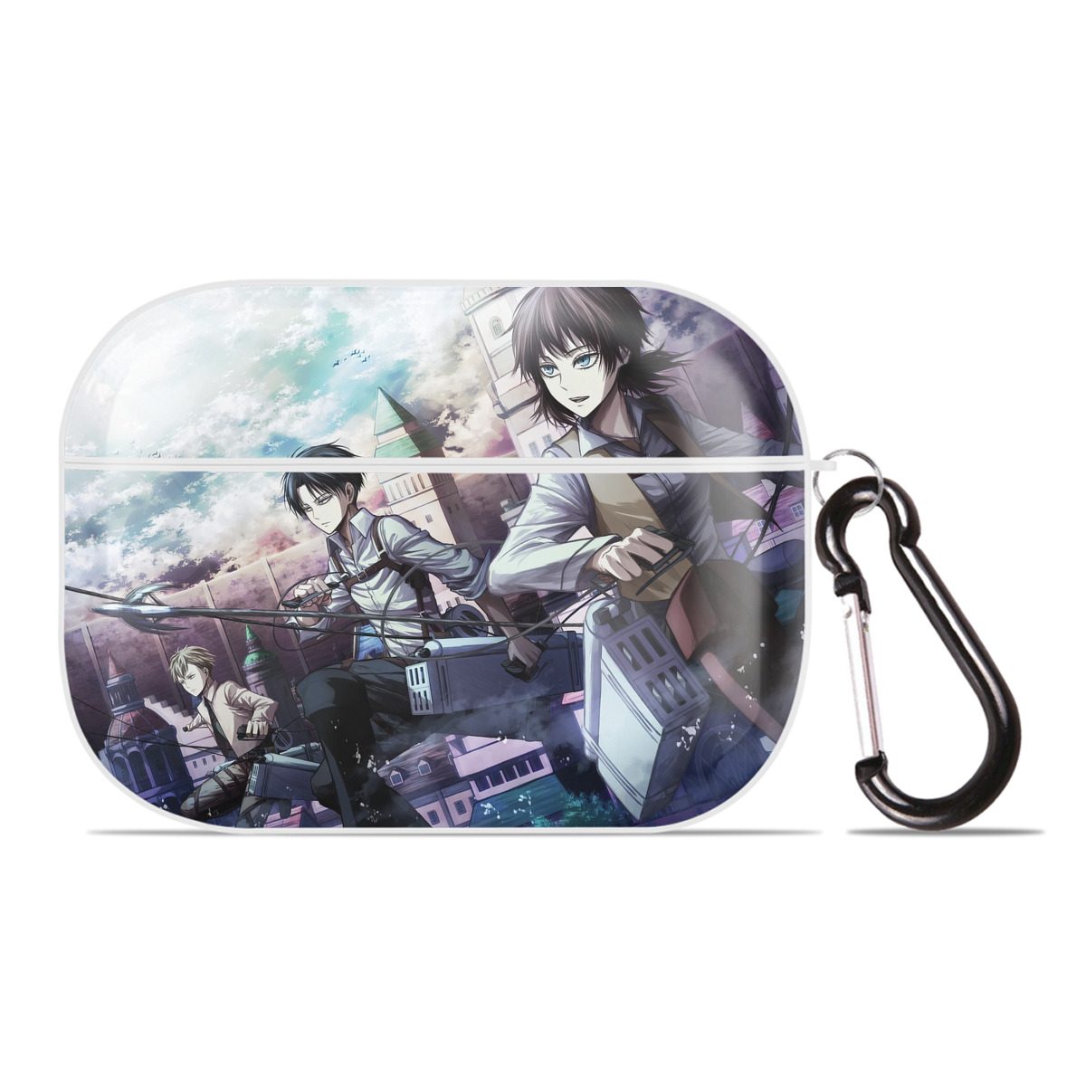 （画像用） 進撃の巨人 Attack on Titan 【AirPods Pro用】ハードシェル保護ケース 耐衝撃・防指紋・カラビナ付き商品仕様