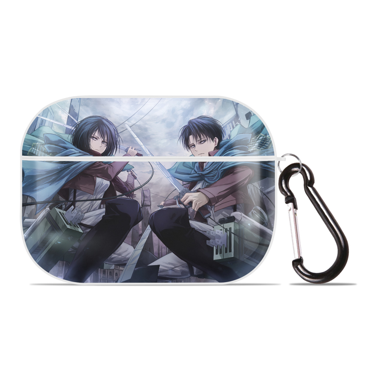 （画像用） 進撃の巨人 Attack on Titan 【AirPods Pro用】ハードシェル保護ケース 耐衝撃・防指紋・カラビナ付き商品仕様