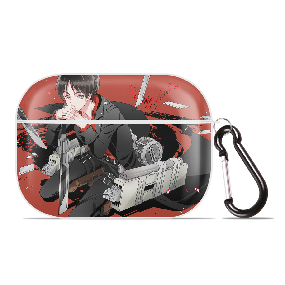 （画像用） 進撃の巨人 Attack on Titan 【AirPods Pro用】ハードシェル保護ケース 耐衝撃・防指紋・カラビナ付き商品仕様
