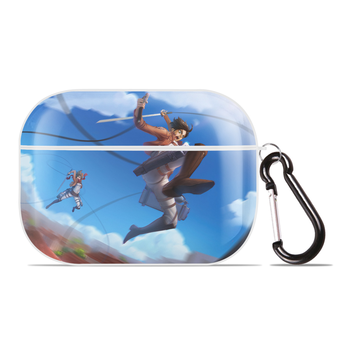 （画像用） 進撃の巨人 Attack on Titan 【AirPods Pro用】ハードシェル保護ケース 耐衝撃・防指紋・カラビナ付き商品仕様