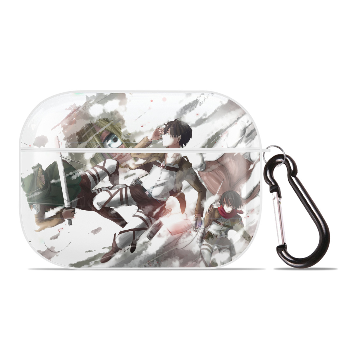 （画像用） 進撃の巨人 Attack on Titan 【AirPods Pro用】ハードシェル保護ケース 耐衝撃・防指紋・カラビナ付き商品仕様