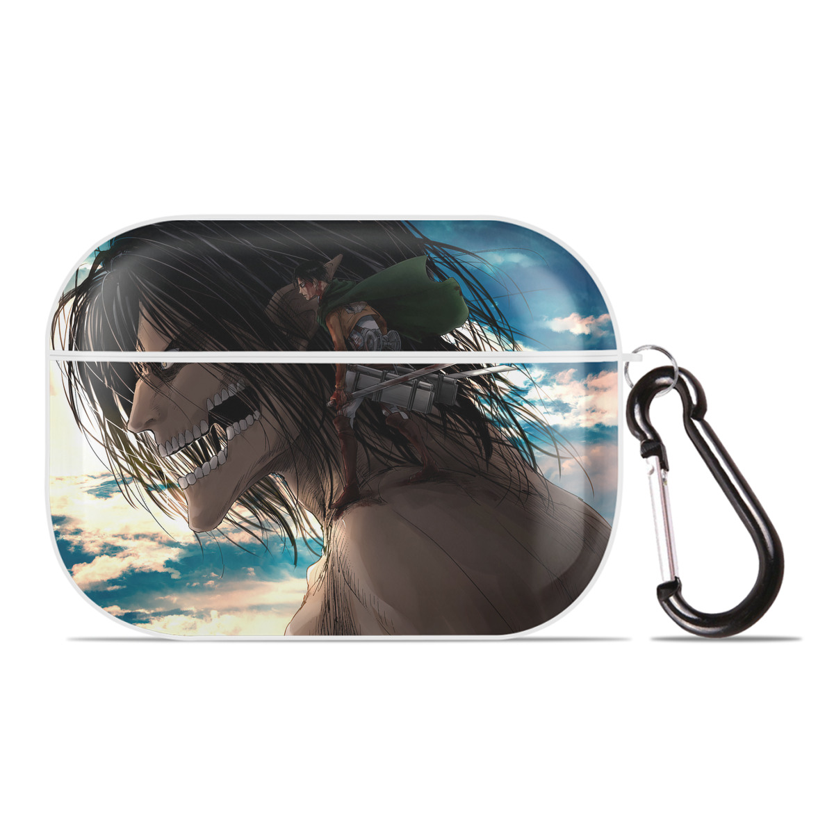 （画像用） 進撃の巨人 Attack on Titan 【AirPods Pro用】ハードシェル保護ケース 耐衝撃・防指紋・カラビナ付き商品仕様