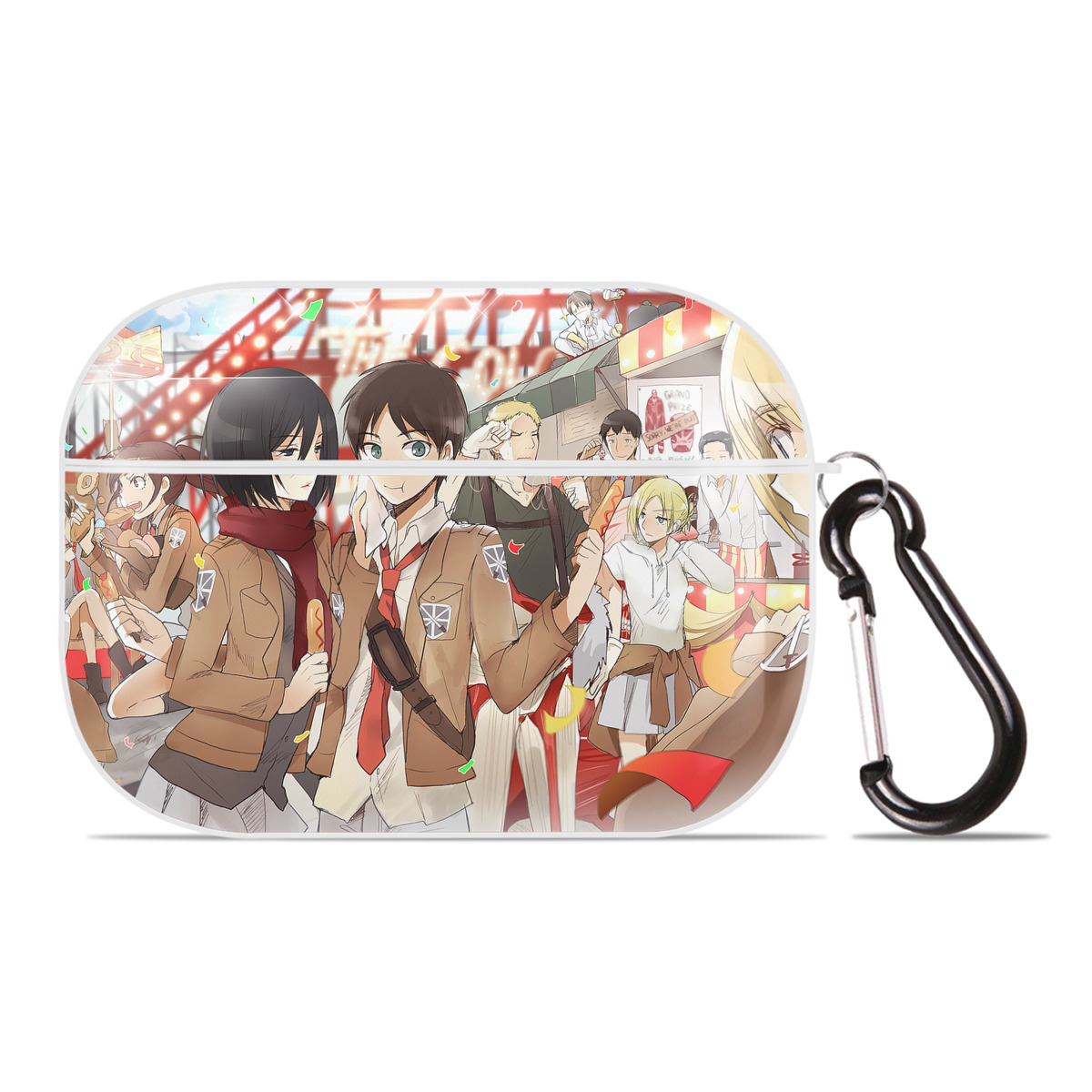 （画像用） 進撃の巨人 Attack on Titan 【AirPods Pro用】ハードシェル保護ケース 耐衝撃・防指紋・カラビナ付き商品仕様