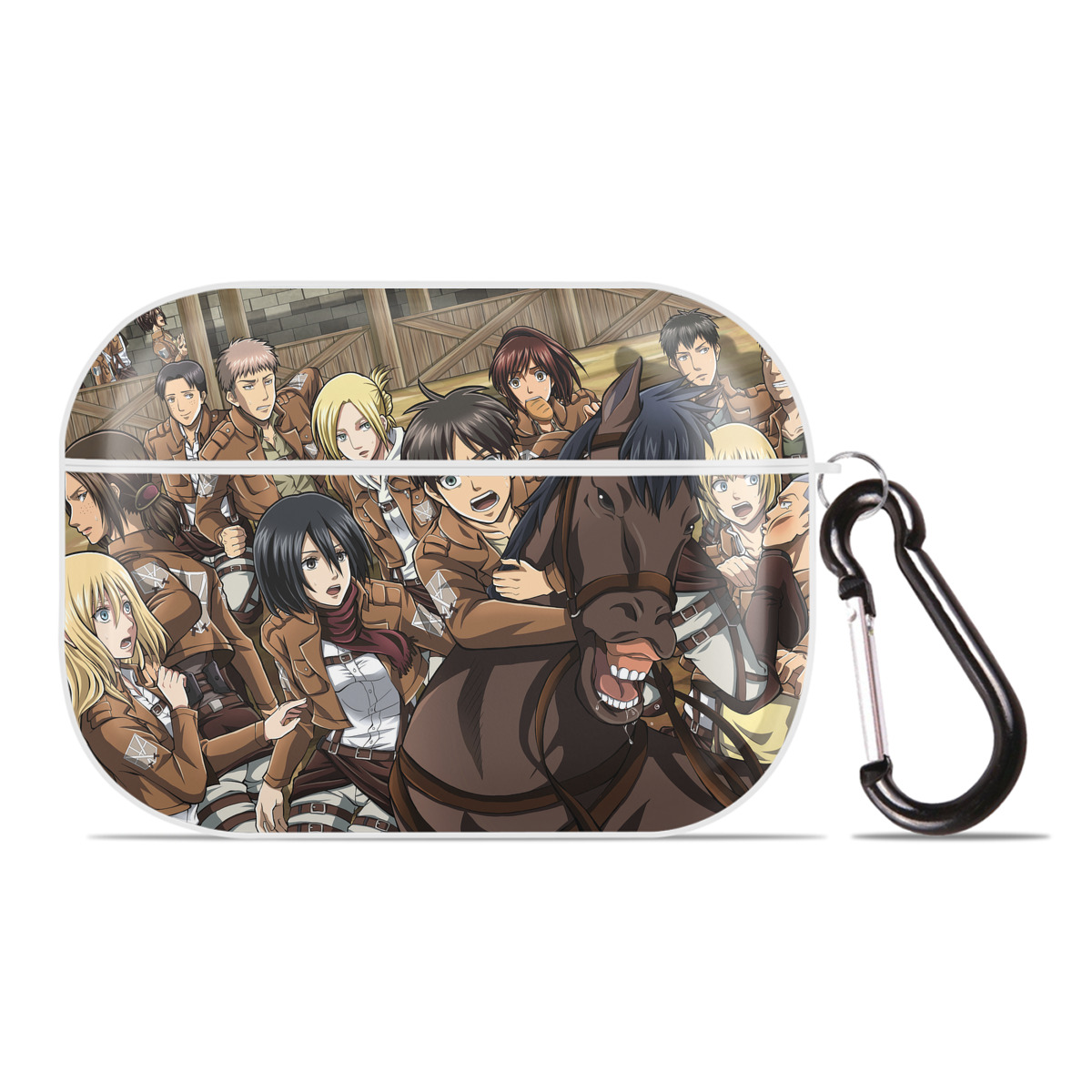 （画像用） 進撃の巨人 Attack on Titan 【AirPods Pro用】ハードシェル保護ケース 耐衝撃・防指紋・カラビナ付き商品仕様