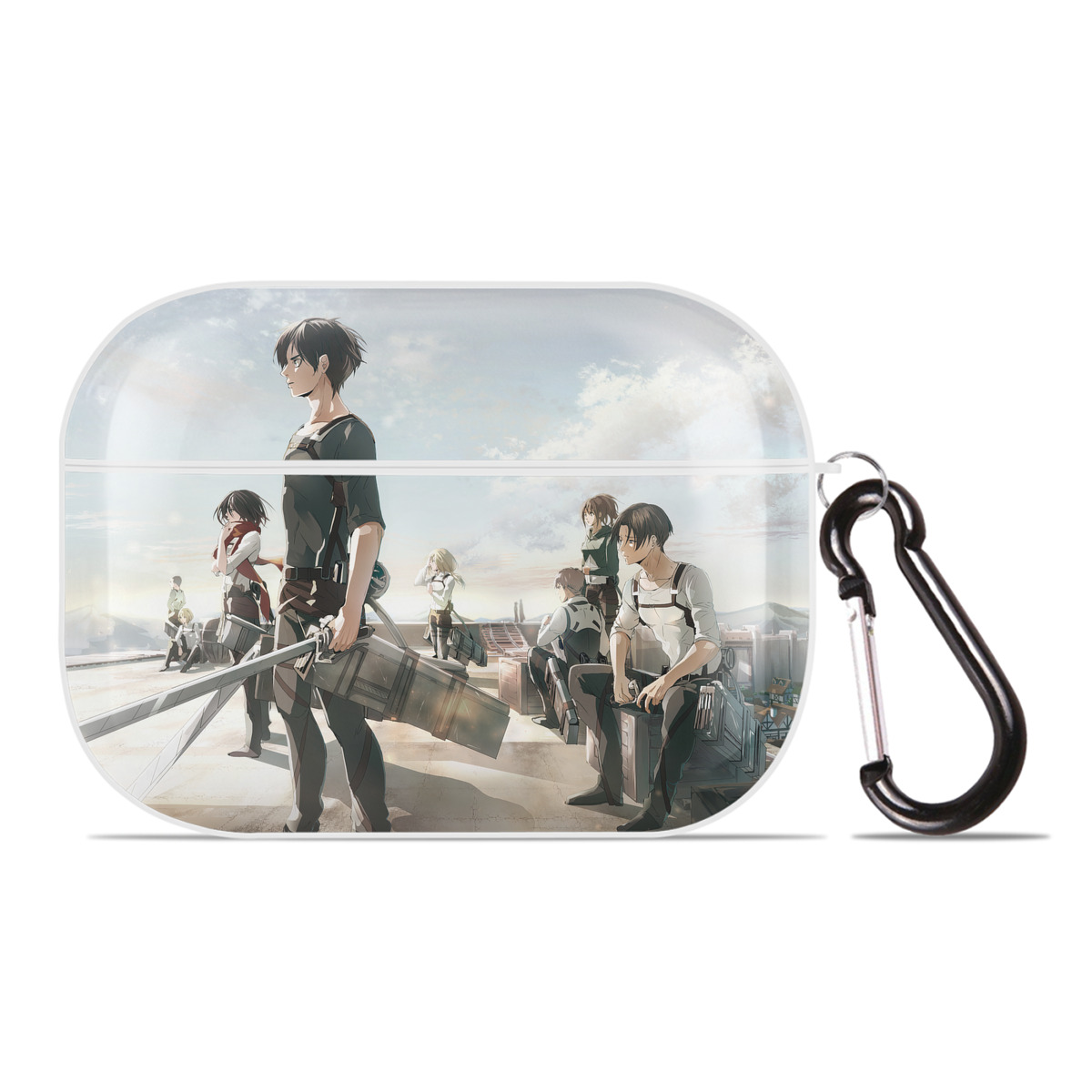 （画像用） 進撃の巨人 Attack on Titan 【AirPods Pro用】ハードシェル保護ケース 耐衝撃・防指紋・カラビナ付き商品仕様
