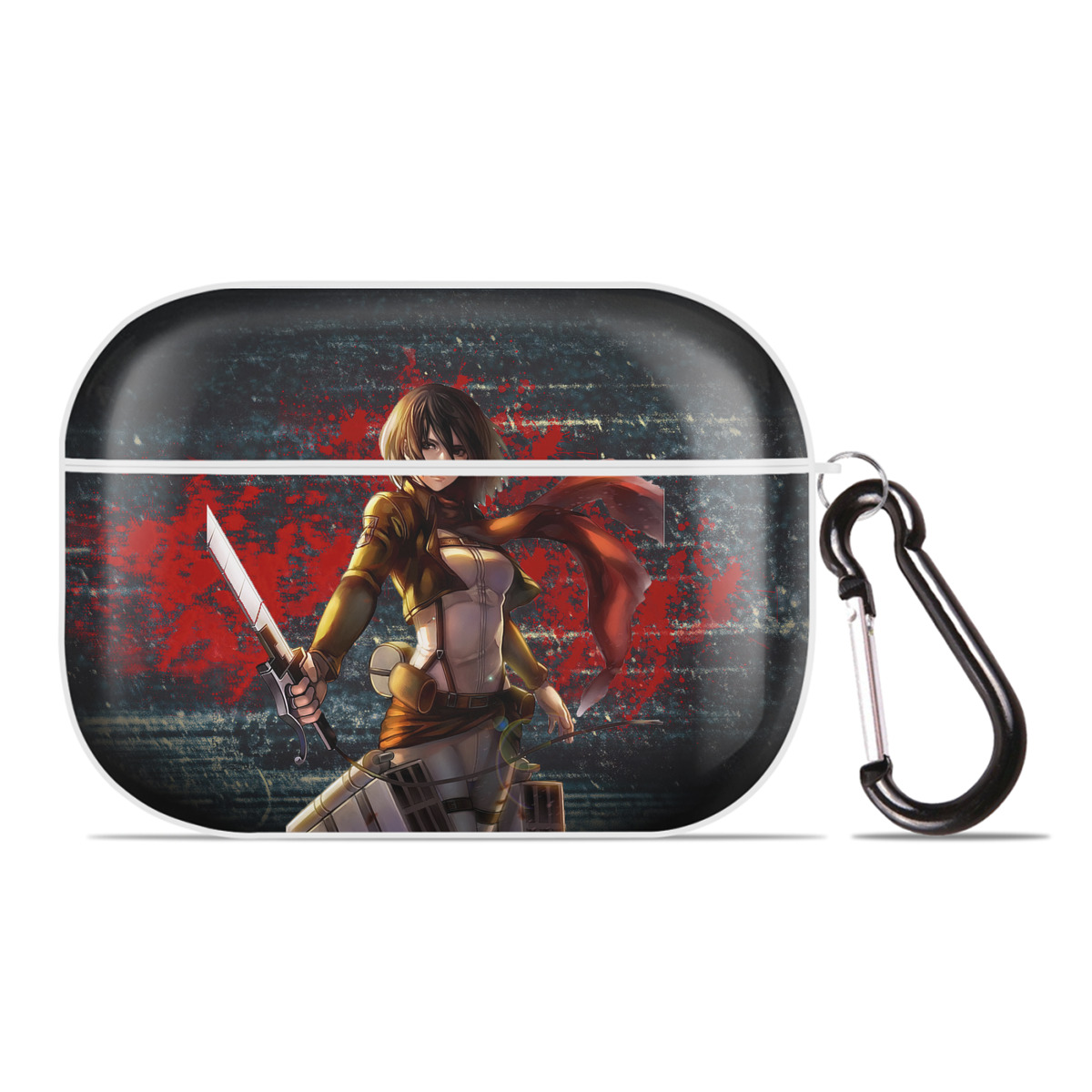 （画像用） 進撃の巨人 Attack on Titan 【AirPods Pro用】ハードシェル保護ケース 耐衝撃・防指紋・カラビナ付き商品仕様