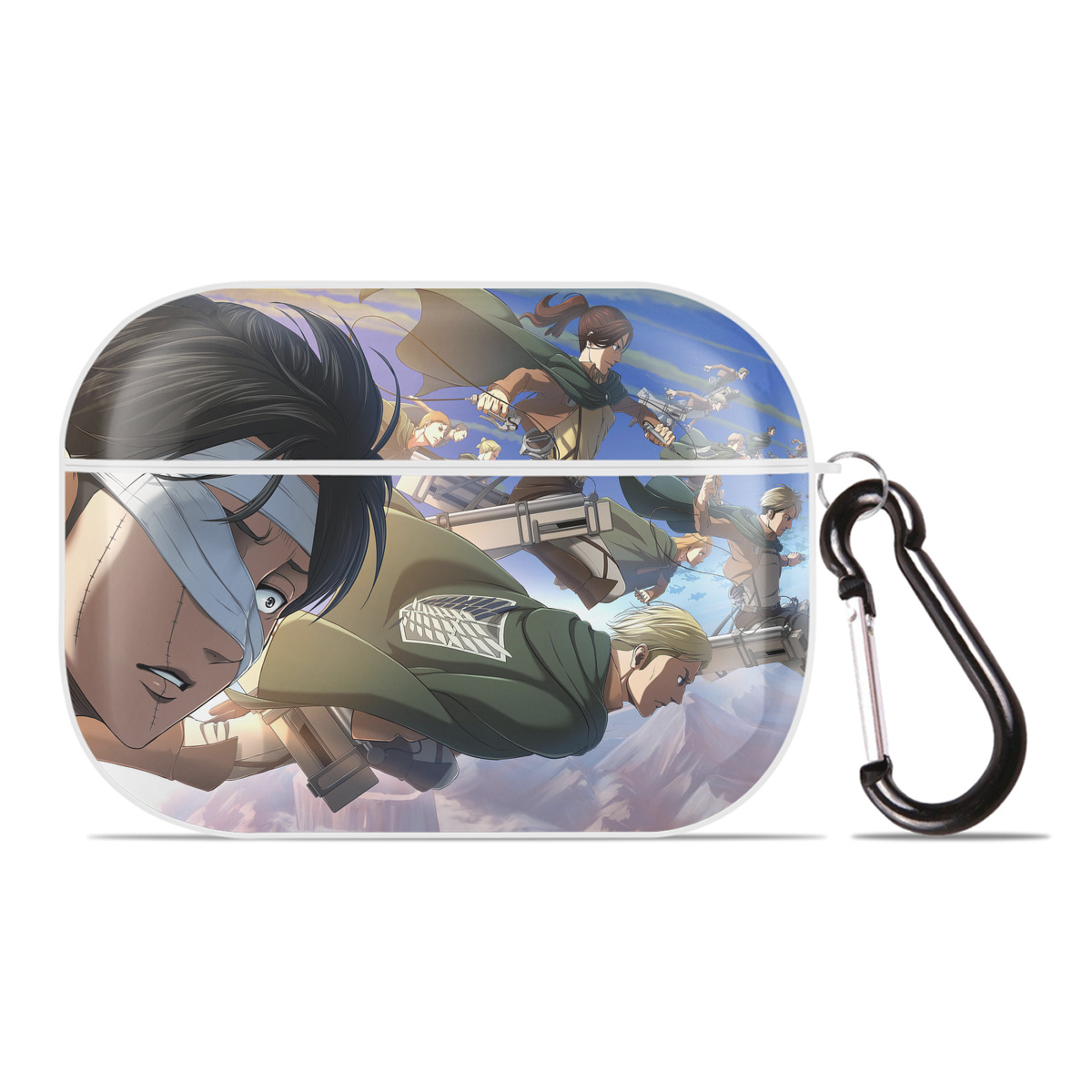 （画像用） 進撃の巨人 Attack on Titan 【AirPods Pro用】ハードシェル保護ケース 耐衝撃・防指紋・カラビナ付き商品仕様