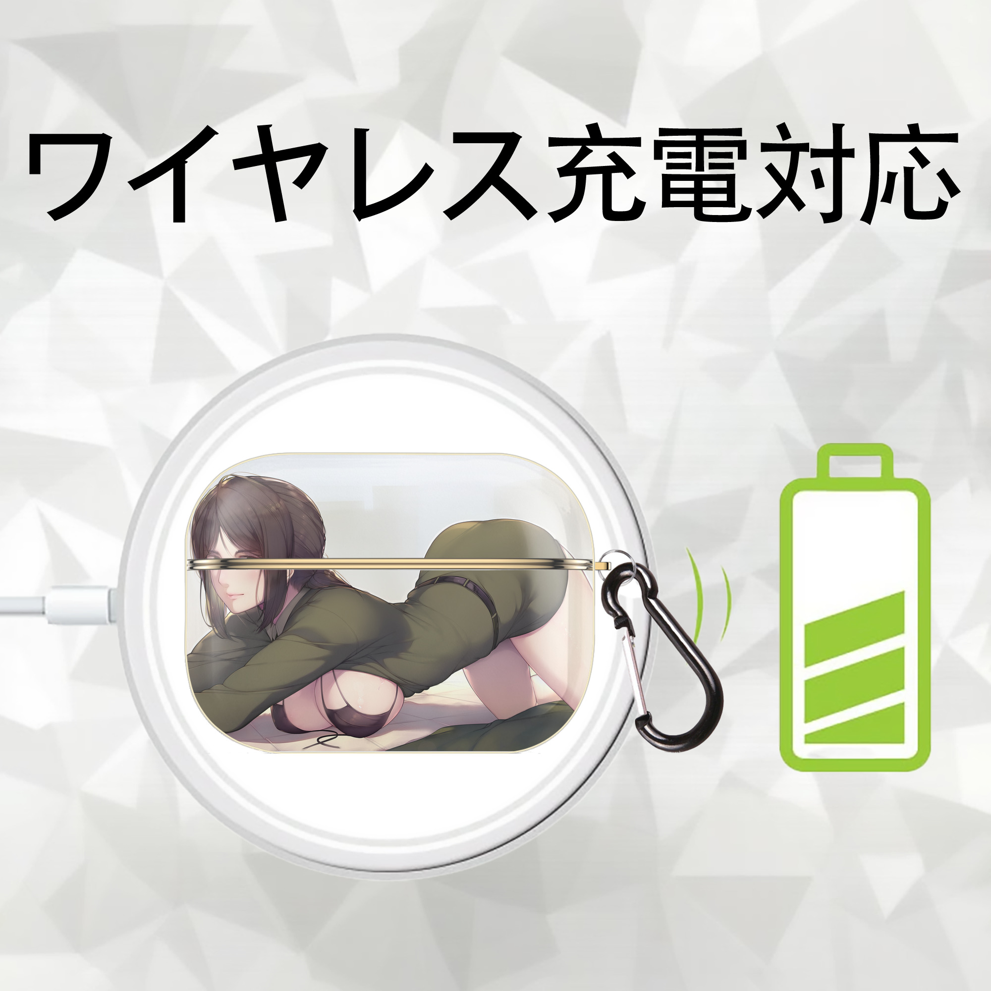 進撃の巨人 Attack on Titan 【AirPods Pro用】ハードシェル保護ケース｜耐衝撃・防指紋・カラビナ付き商品仕様