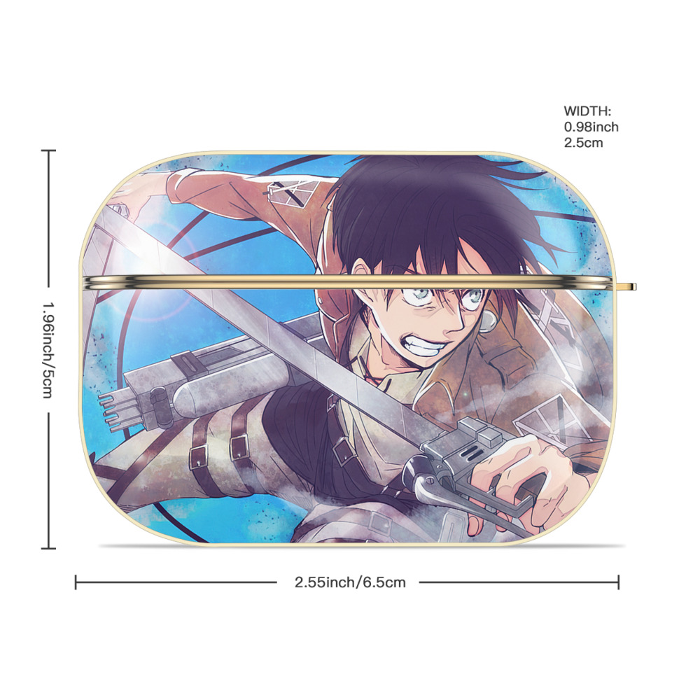 進撃の巨人 Attack on Titan 【AirPods Pro用】ハードシェル保護ケース｜耐衝撃・防指紋・カラビナ付き商品仕様