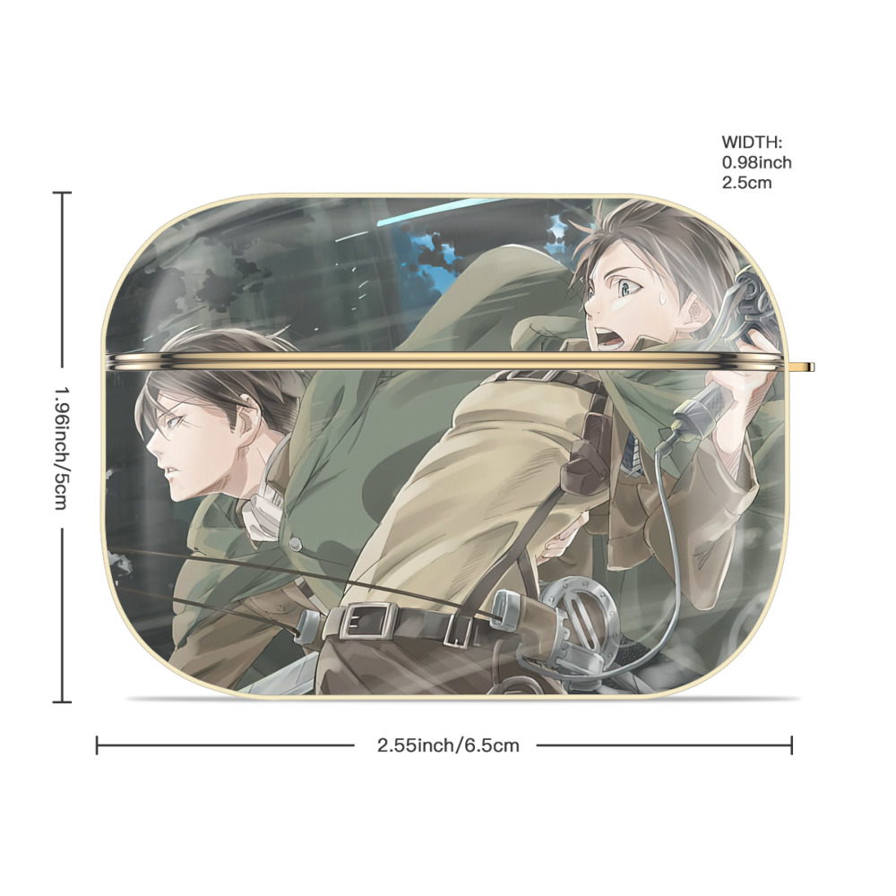 進撃の巨人 Attack on Titan 【AirPods Pro用】ハードシェル保護ケース｜耐衝撃・防指紋・カラビナ付き商品仕様