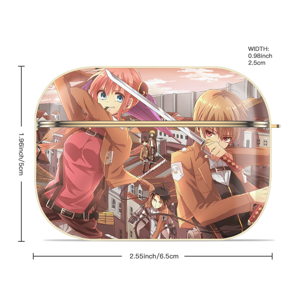 進撃の巨人 Attack on Titan 【AirPods Pro用】ハードシェル保護ケース｜耐衝撃・防指紋・カラビナ付き商品仕様