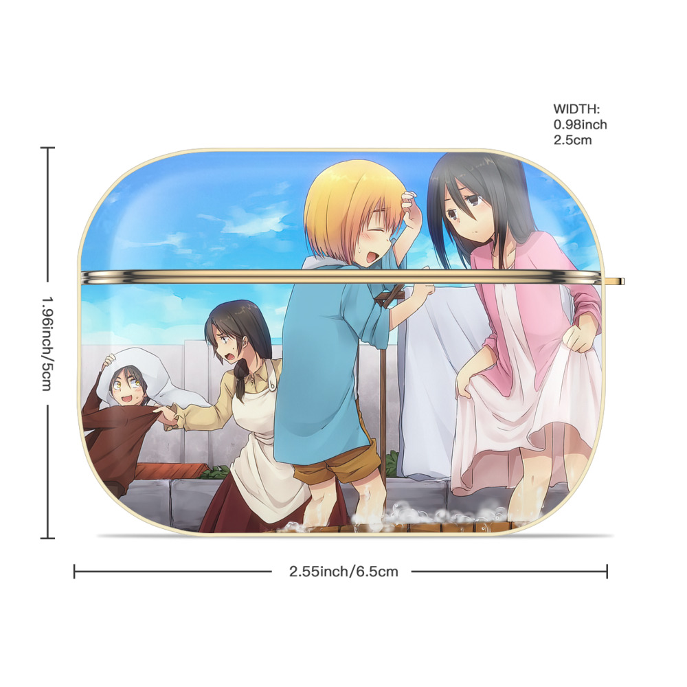進撃の巨人 Attack on Titan 【AirPods Pro用】ハードシェル保護ケース｜耐衝撃・防指紋・カラビナ付き商品仕様
