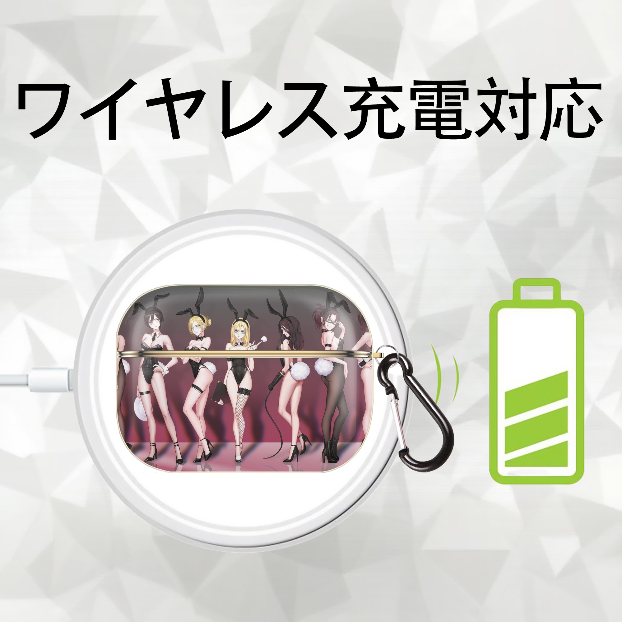 進撃の巨人 Attack on Titan 【AirPods Pro用】ハードシェル保護ケース｜耐衝撃・防指紋・カラビナ付き商品仕様