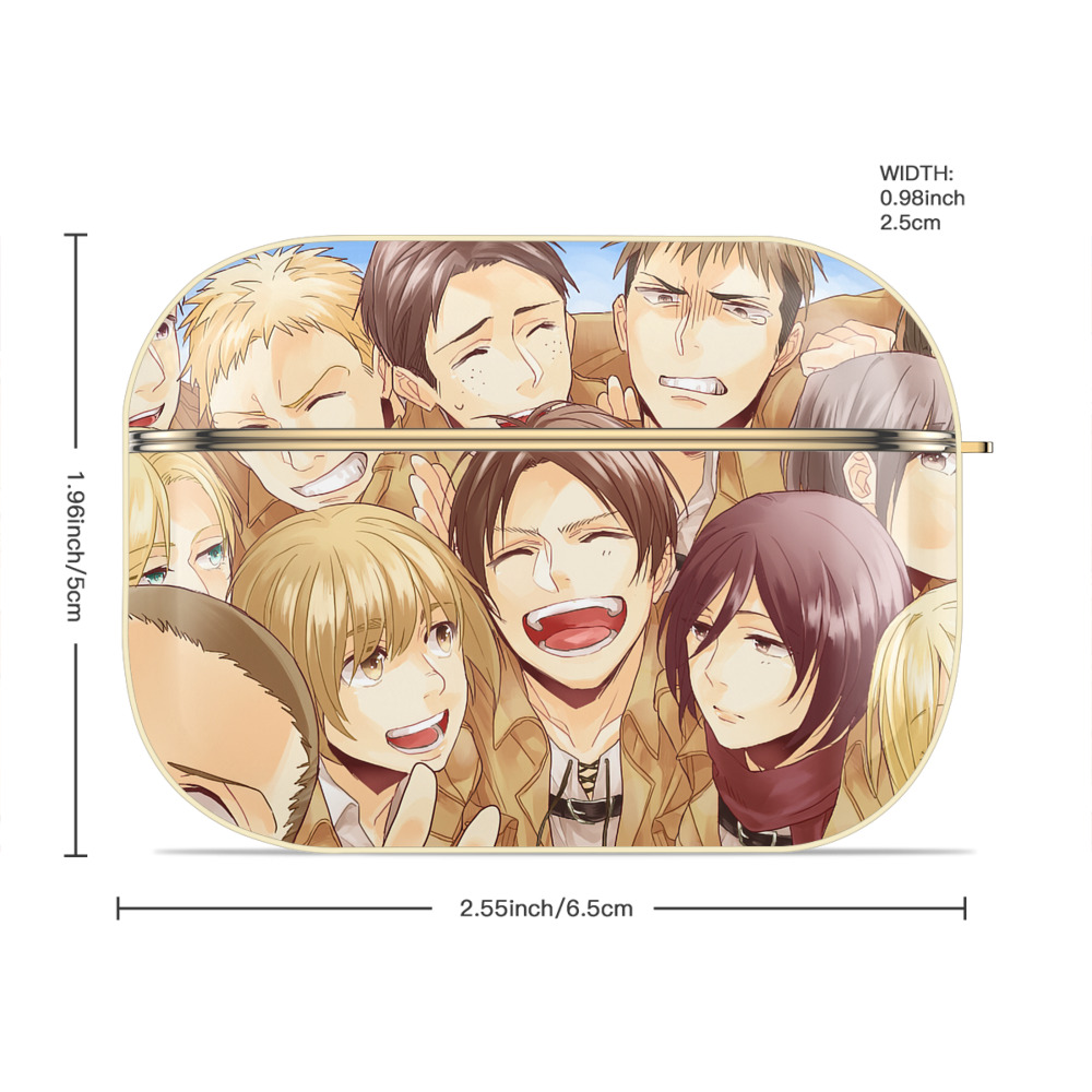 進撃の巨人 Attack on Titan 【AirPods Pro用】ハードシェル保護ケース｜耐衝撃・防指紋・カラビナ付き商品仕様