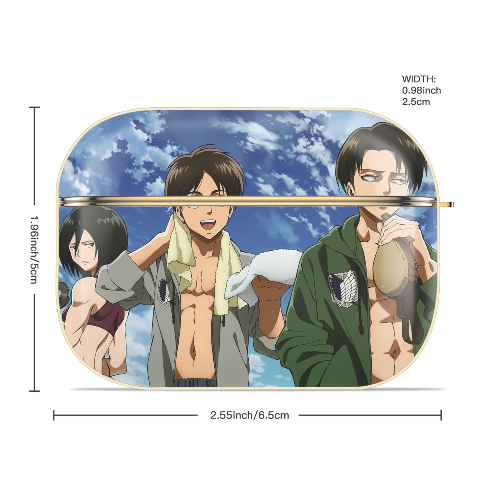 進撃の巨人 Attack on Titan 【AirPods Pro用】ハードシェル保護ケース｜耐衝撃・防指紋・カラビナ付き商品仕様