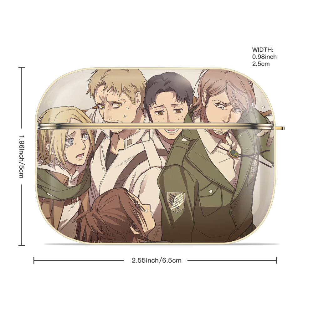 進撃の巨人 Attack on Titan 【AirPods Pro用】ハードシェル保護ケース｜耐衝撃・防指紋・カラビナ付き商品仕様