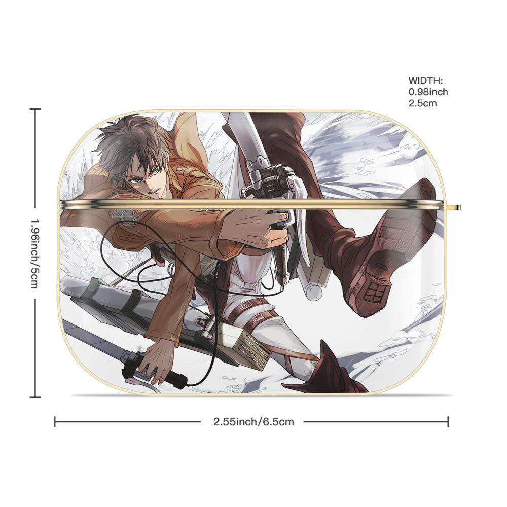 進撃の巨人 Attack on Titan 【AirPods Pro用】ハードシェル保護ケース｜耐衝撃・防指紋・カラビナ付き商品仕様