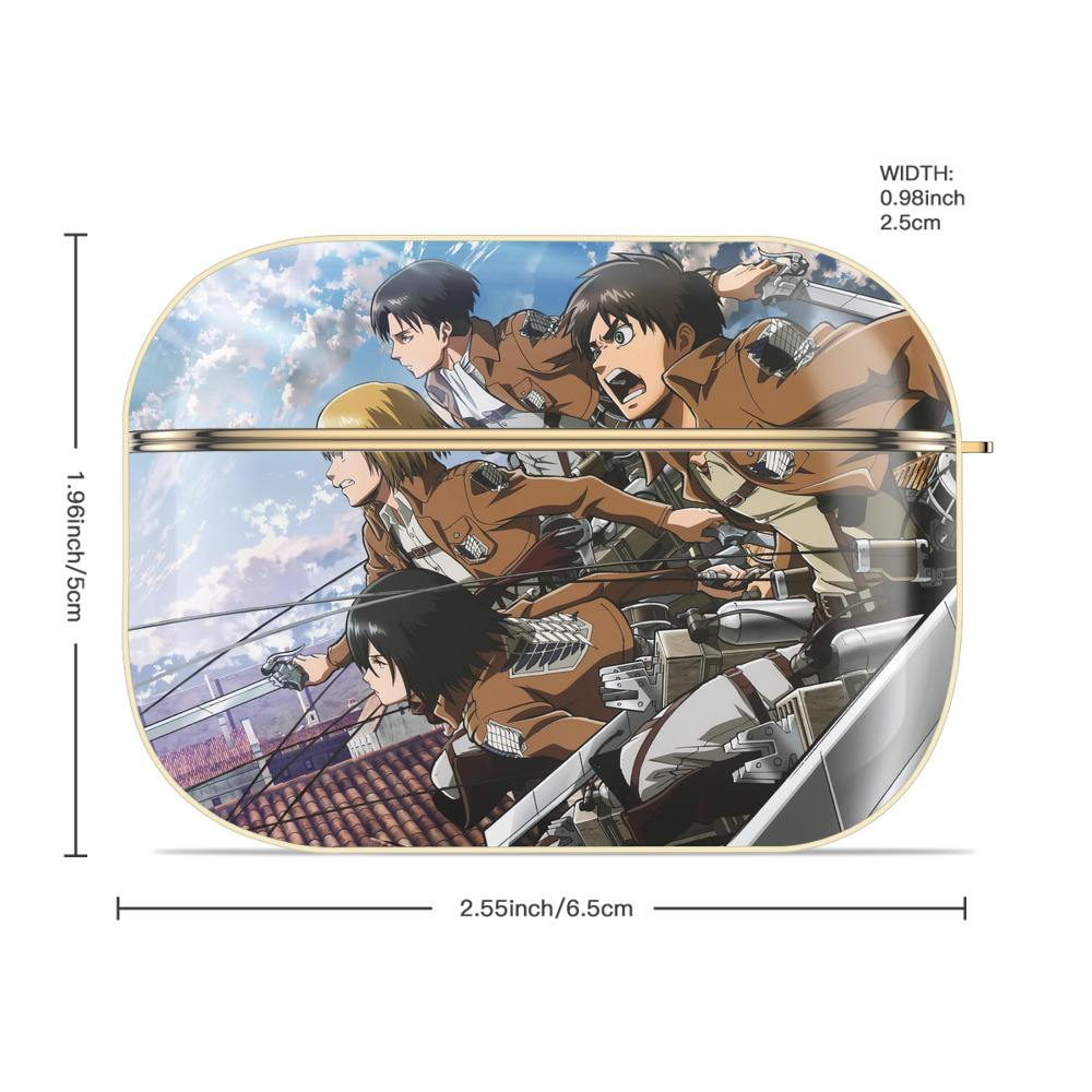 進撃の巨人 Attack on Titan 【AirPods Pro用】ハードシェル保護ケース｜耐衝撃・防指紋・カラビナ付き商品仕様