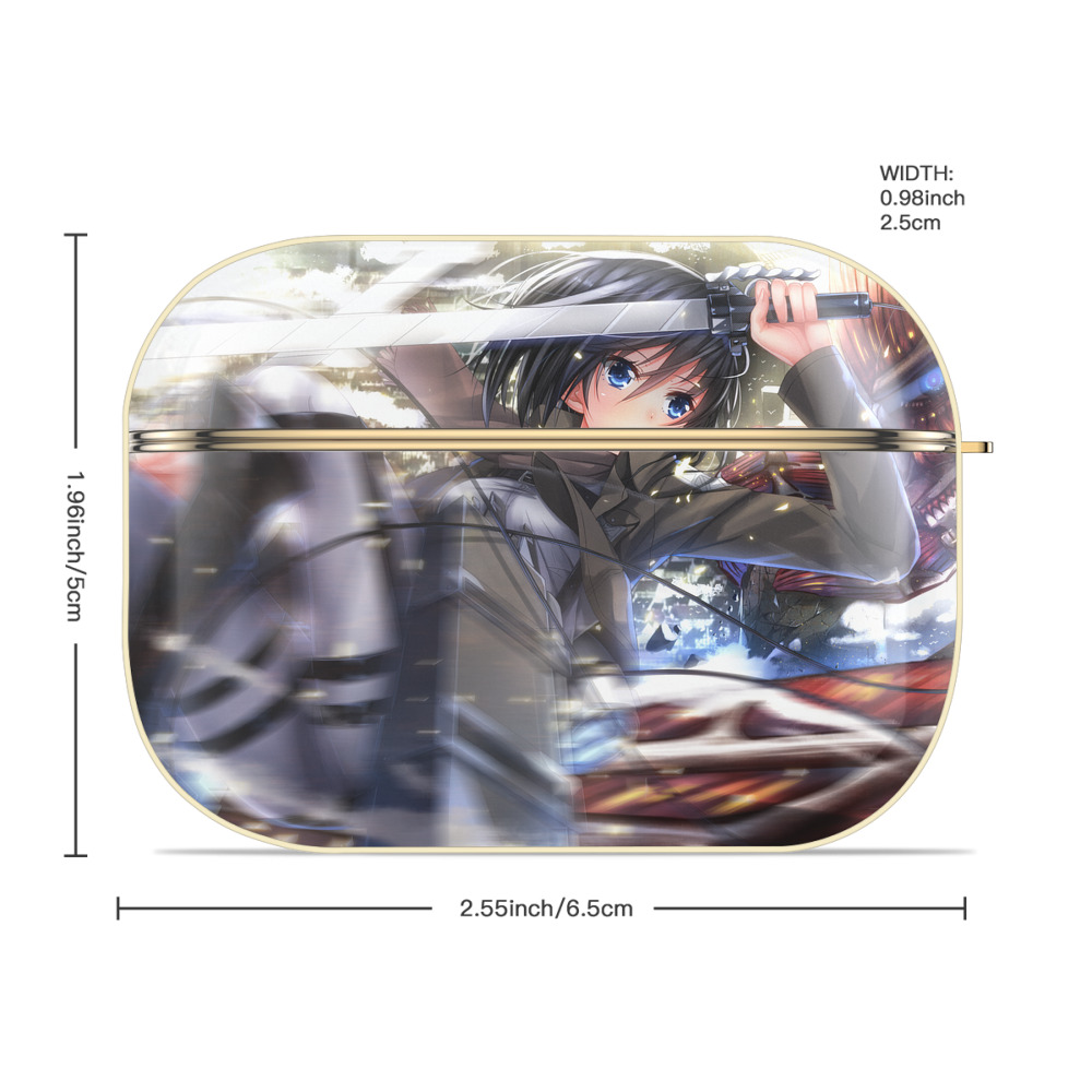 進撃の巨人 Attack on Titan 【AirPods Pro用】ハードシェル保護ケース｜耐衝撃・防指紋・カラビナ付き商品仕様