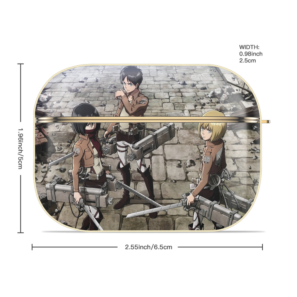 進撃の巨人 Attack on Titan 【AirPods Pro用】ハードシェル保護ケース｜耐衝撃・防指紋・カラビナ付き商品仕様