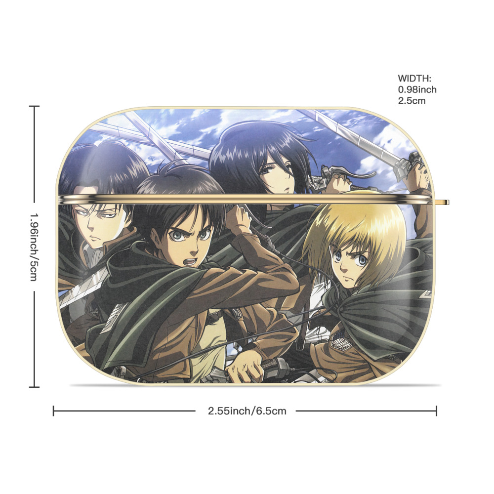進撃の巨人 Attack on Titan 【AirPods Pro用】ハードシェル保護ケース｜耐衝撃・防指紋・カラビナ付き商品仕様