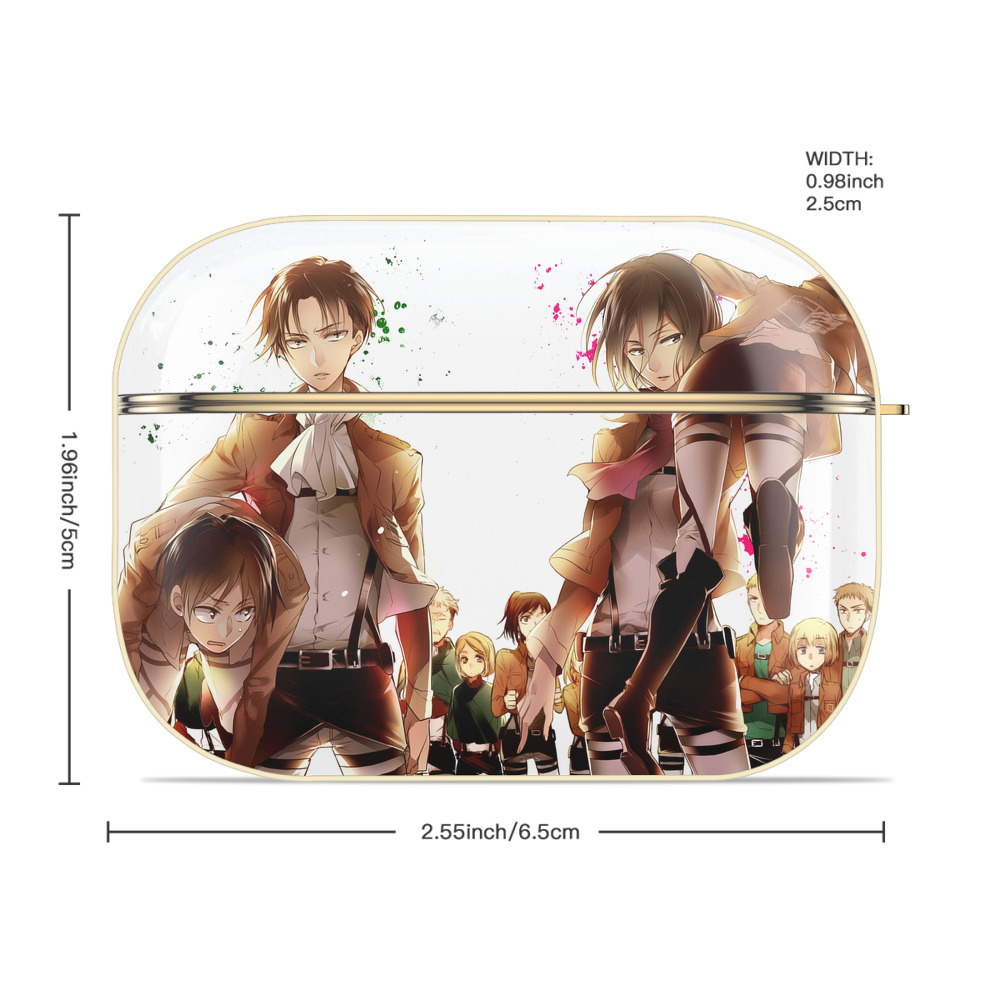 進撃の巨人 Attack on Titan 【AirPods Pro用】ハードシェル保護ケース｜耐衝撃・防指紋・カラビナ付き商品仕様