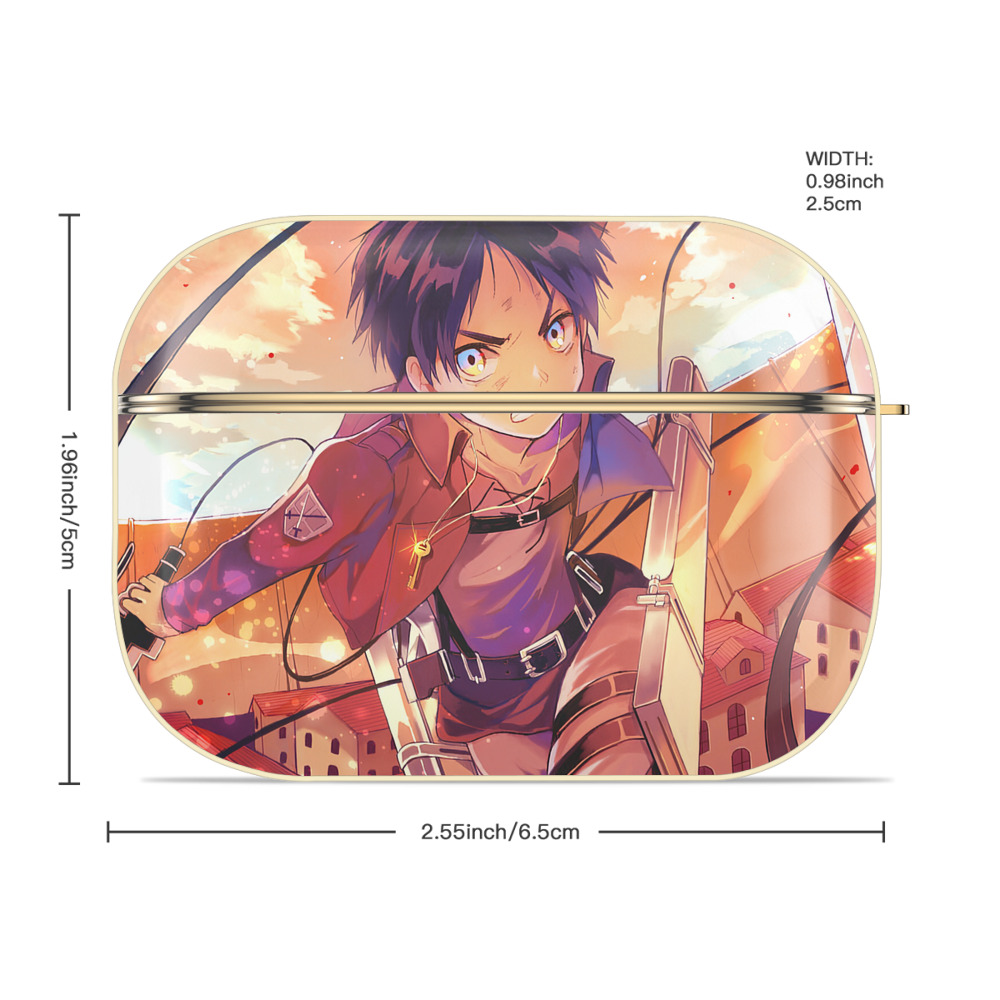進撃の巨人 Attack on Titan 【AirPods Pro用】ハードシェル保護ケース｜耐衝撃・防指紋・カラビナ付き商品仕様