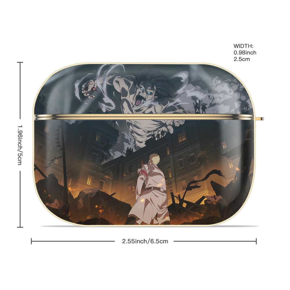進撃の巨人 Attack on Titan 【AirPods Pro用】ハードシェル保護ケース｜耐衝撃・防指紋・カラビナ付き商品仕様