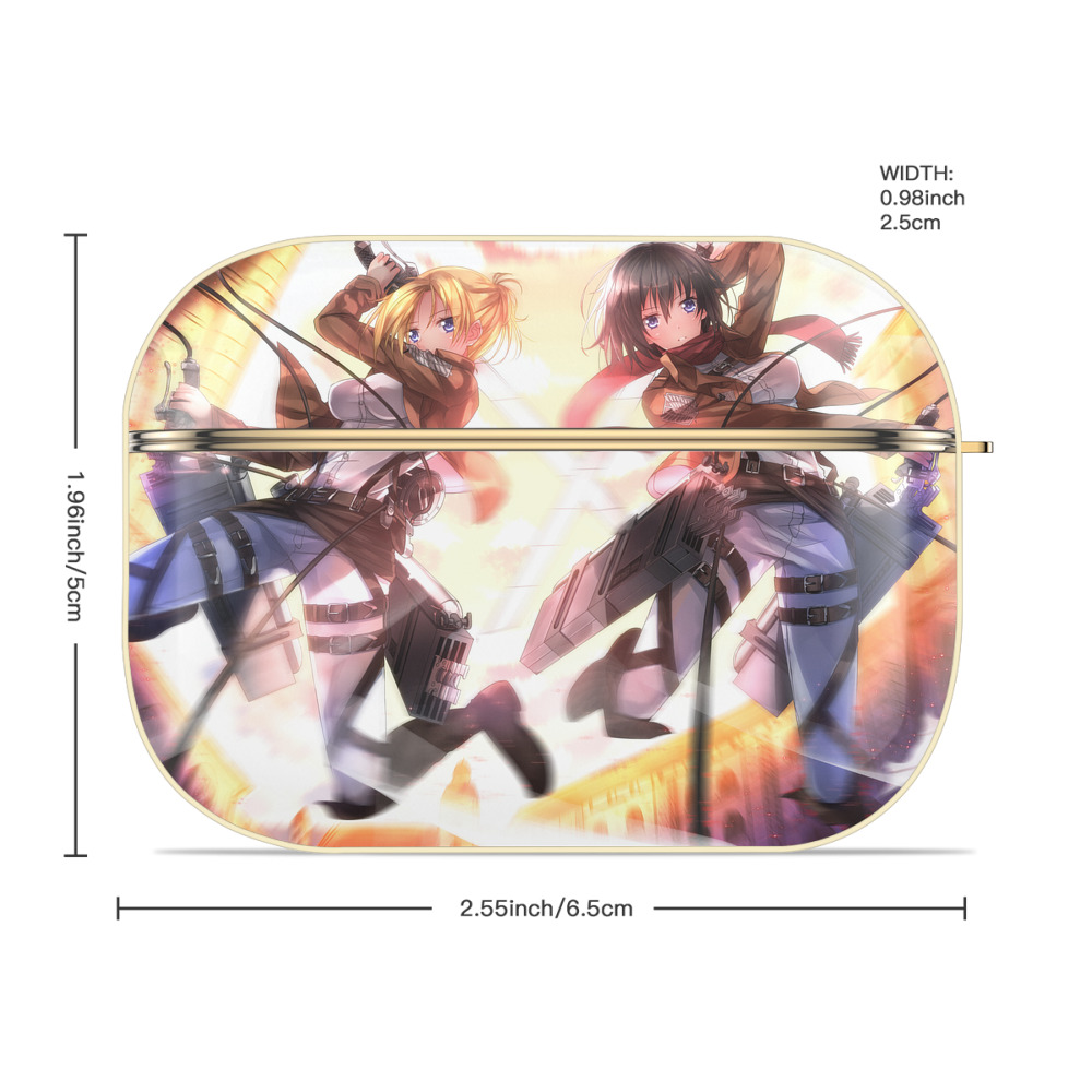 進撃の巨人 Attack on Titan 【AirPods Pro用】ハードシェル保護ケース｜耐衝撃・防指紋・カラビナ付き商品仕様