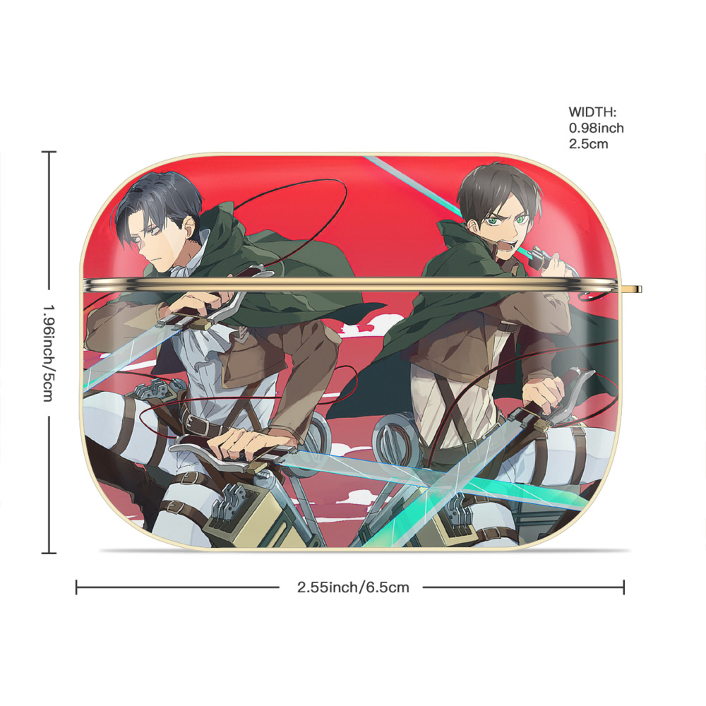 進撃の巨人 Attack on Titan 【AirPods Pro用】ハードシェル保護ケース｜耐衝撃・防指紋・カラビナ付き商品仕様