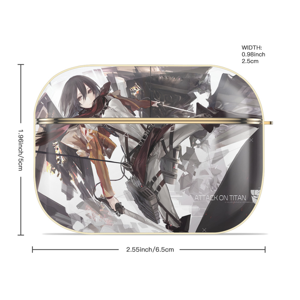 進撃の巨人 Attack on Titan 【AirPods Pro用】ハードシェル保護ケース｜耐衝撃・防指紋・カラビナ付き商品仕様