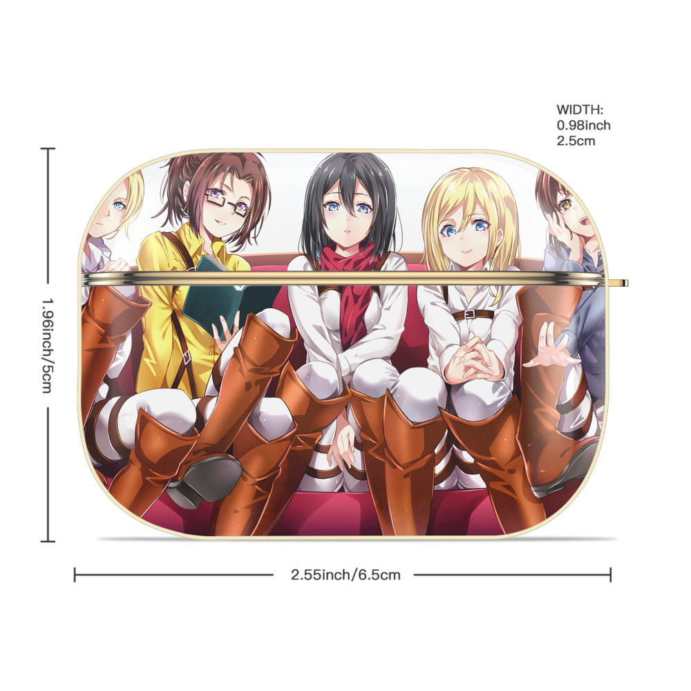 進撃の巨人 Attack on Titan 【AirPods Pro用】ハードシェル保護ケース｜耐衝撃・防指紋・カラビナ付き商品仕様