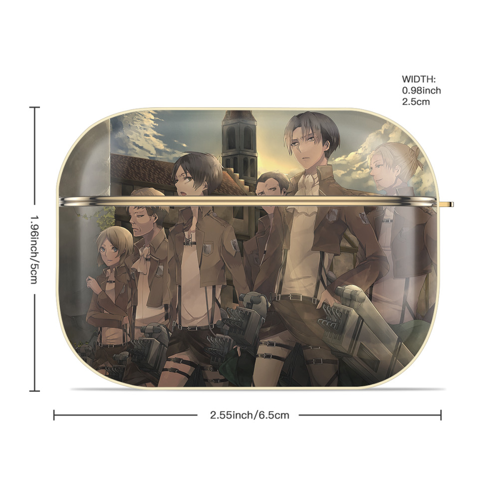 進撃の巨人 Attack on Titan 【AirPods Pro用】ハードシェル保護ケース｜耐衝撃・防指紋・カラビナ付き商品仕様