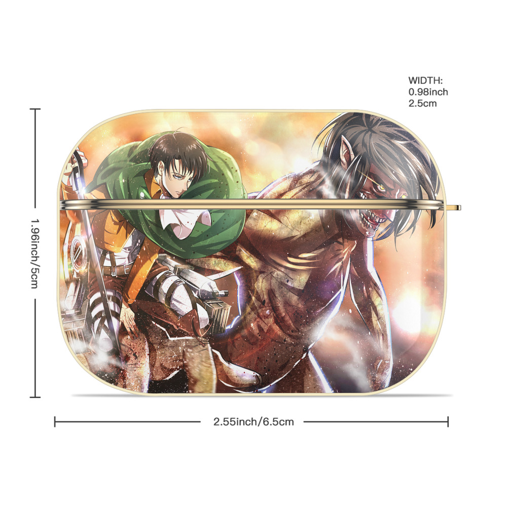 進撃の巨人 Attack on Titan 【AirPods Pro用】ハードシェル保護ケース｜耐衝撃・防指紋・カラビナ付き商品仕様