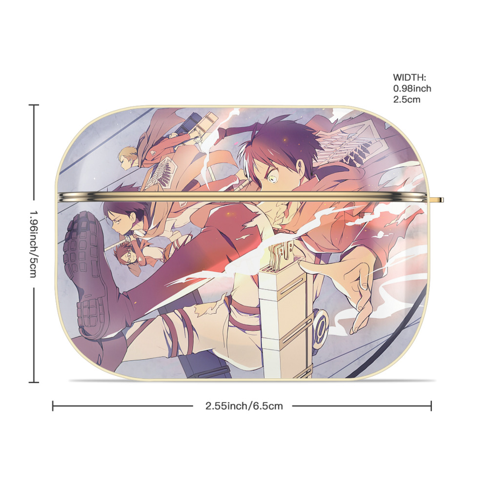 進撃の巨人 Attack on Titan 【AirPods Pro用】ハードシェル保護ケース｜耐衝撃・防指紋・カラビナ付き商品仕様