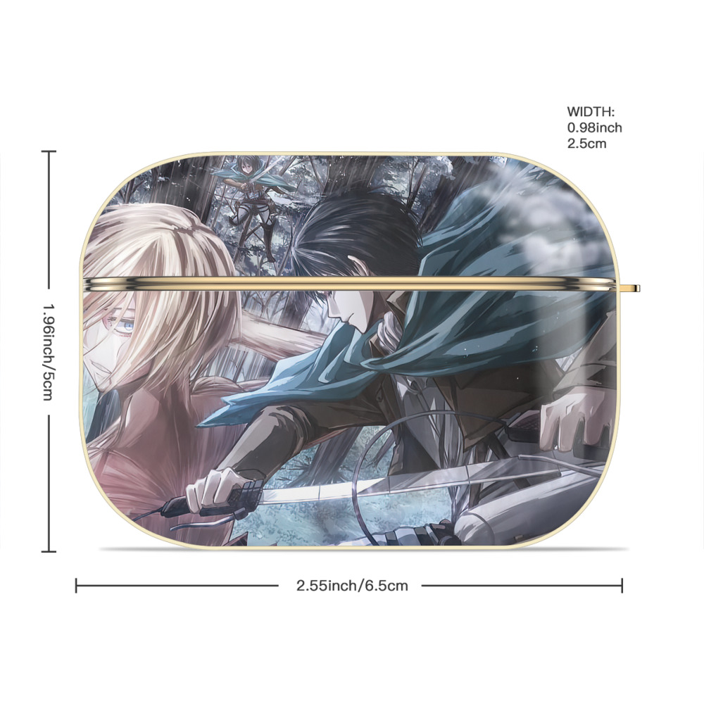 進撃の巨人 Attack on Titan 【AirPods Pro用】ハードシェル保護ケース｜耐衝撃・防指紋・カラビナ付き商品仕様