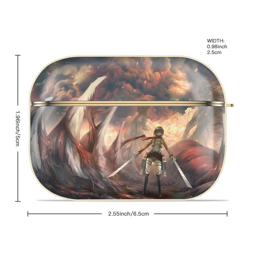 進撃の巨人 Attack on Titan 【AirPods Pro用】ハードシェル保護ケース｜耐衝撃・防指紋・カラビナ付き商品仕様