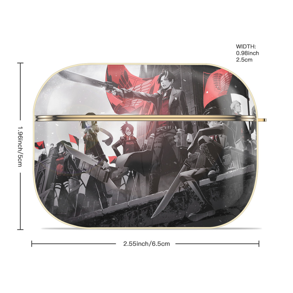 進撃の巨人 Attack on Titan 【AirPods Pro用】ハードシェル保護ケース｜耐衝撃・防指紋・カラビナ付き商品仕様