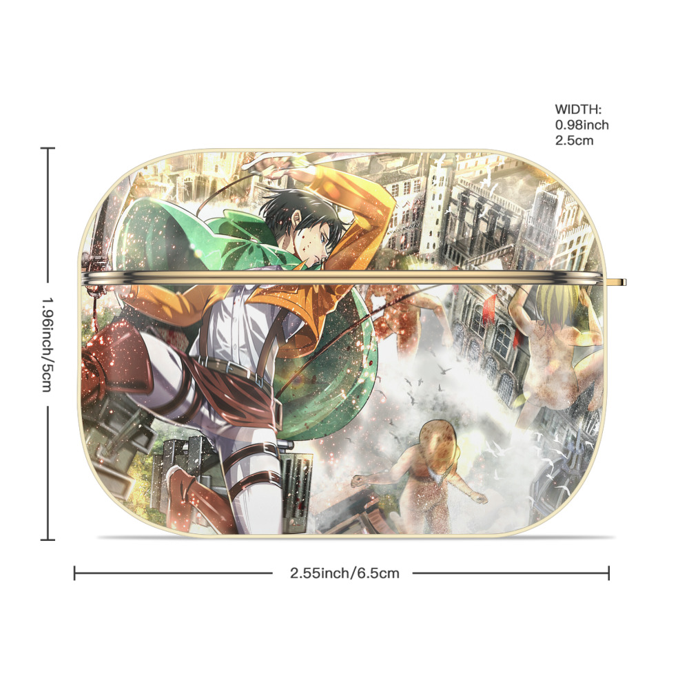 進撃の巨人 Attack on Titan 【AirPods Pro用】ハードシェル保護ケース｜耐衝撃・防指紋・カラビナ付き商品仕様
