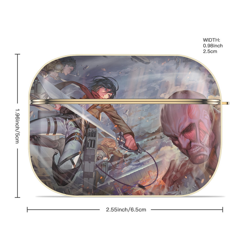 進撃の巨人 Attack on Titan 【AirPods Pro用】ハードシェル保護ケース｜耐衝撃・防指紋・カラビナ付き商品仕様