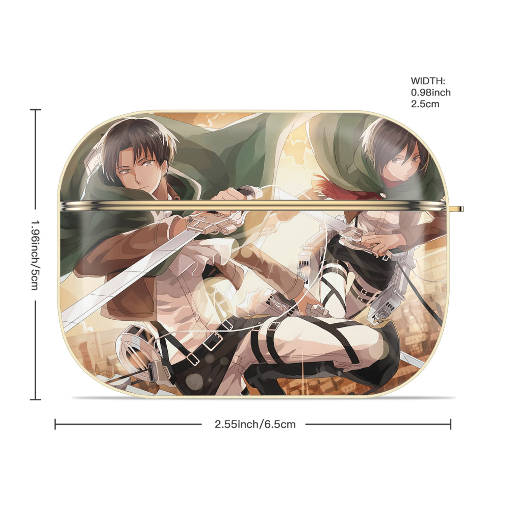 進撃の巨人 Attack on Titan 【AirPods Pro用】ハードシェル保護ケース｜耐衝撃・防指紋・カラビナ付き商品仕様