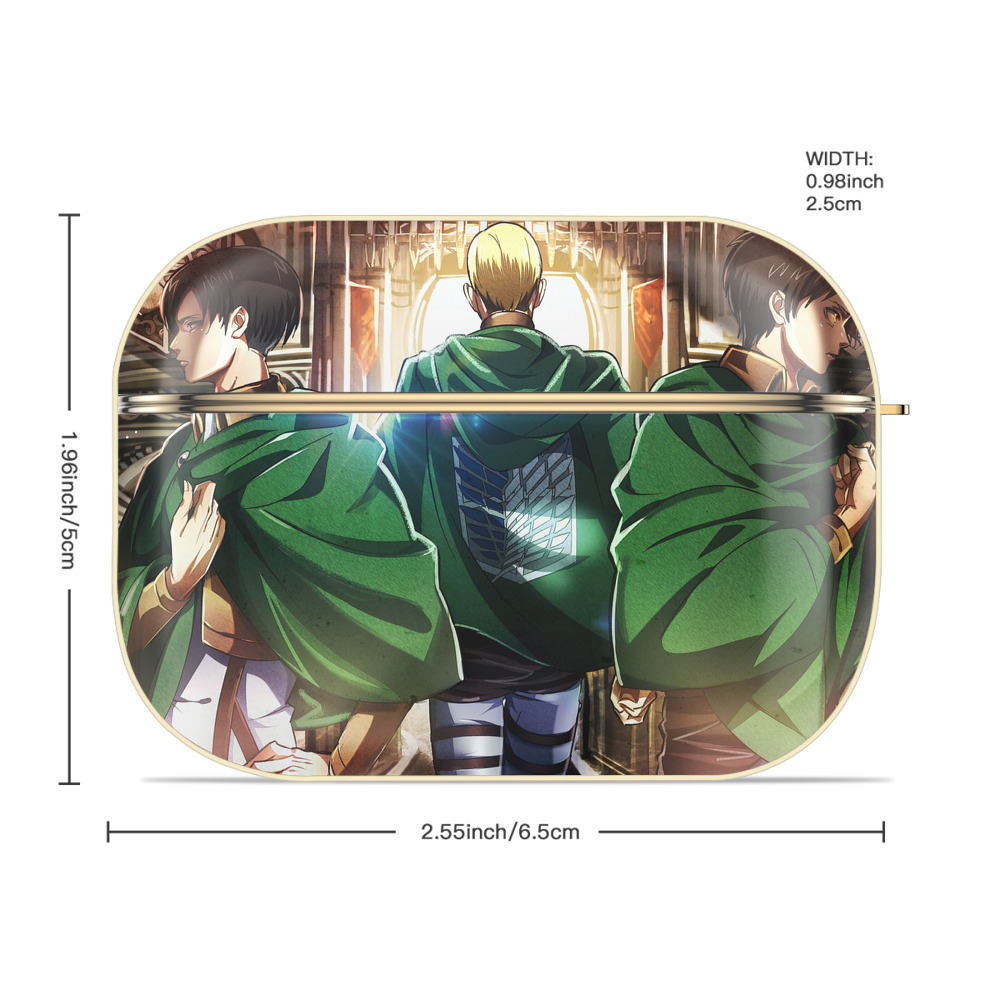 進撃の巨人 Attack on Titan 【AirPods Pro用】ハードシェル保護ケース｜耐衝撃・防指紋・カラビナ付き商品仕様