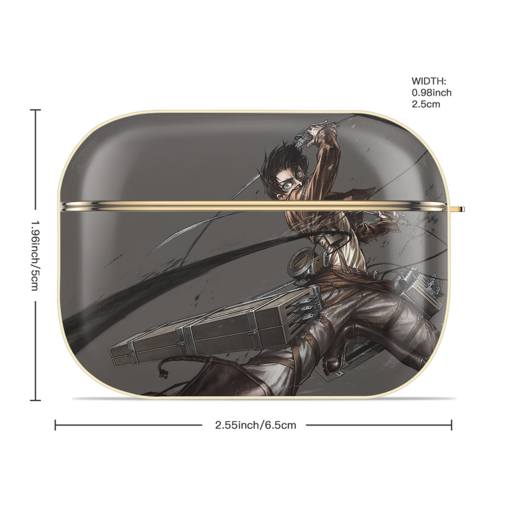 進撃の巨人 Attack on Titan 【AirPods Pro用】ハードシェル保護ケース｜耐衝撃・防指紋・カラビナ付き商品仕様
